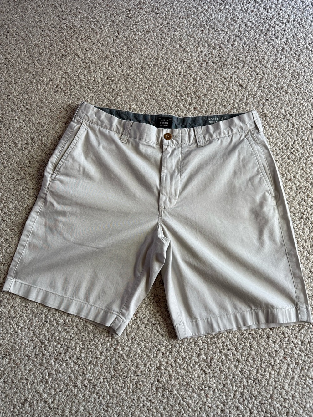 EUC J. Crew Light Khaki Flat-Front Chino Shorts